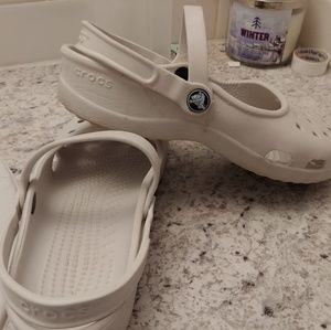 White Mary Jane crocs